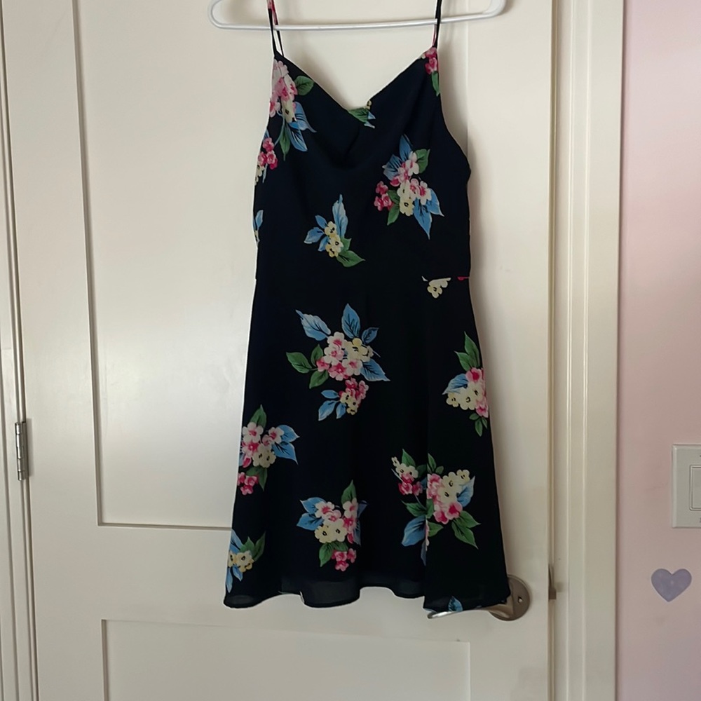 flowy fit and flair juniors dress.
